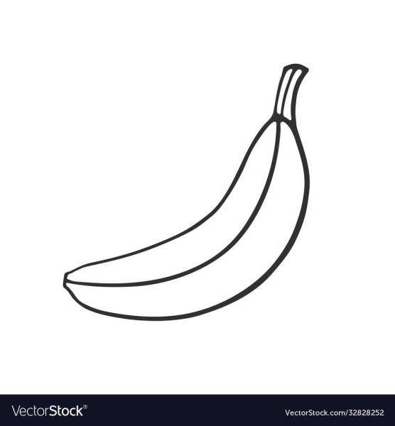 Контур банана для раскрашивания