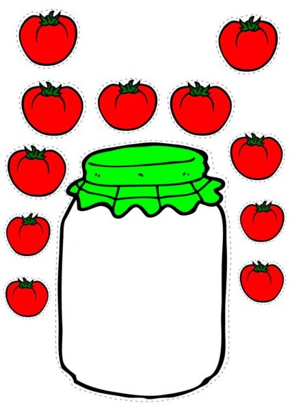 Аппликация овощи в банкет