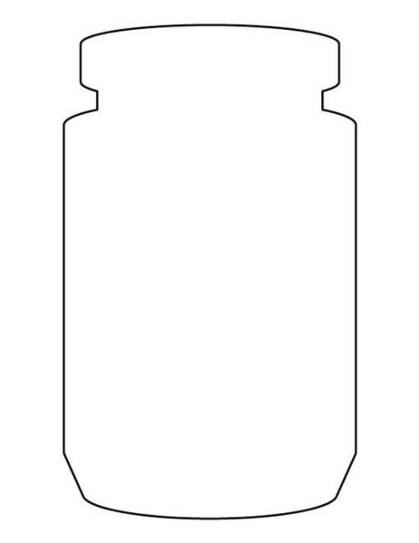 Трафарет банки для аппликации