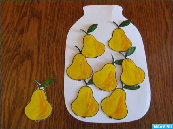 Аппликация заготовки на зиму