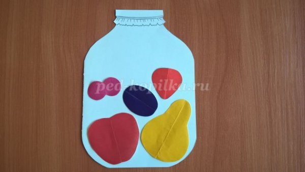 Компот аппликация младшая группа