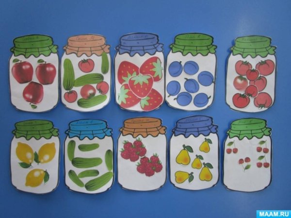 Аппликация консервируем овощи