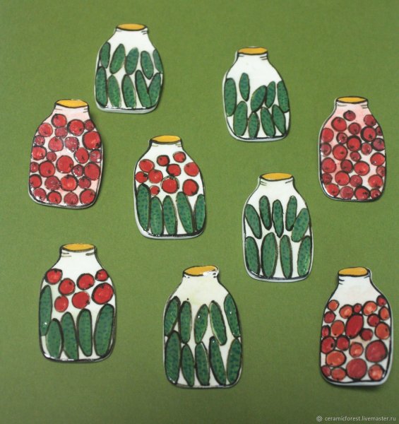 Аппликация соления в баночке