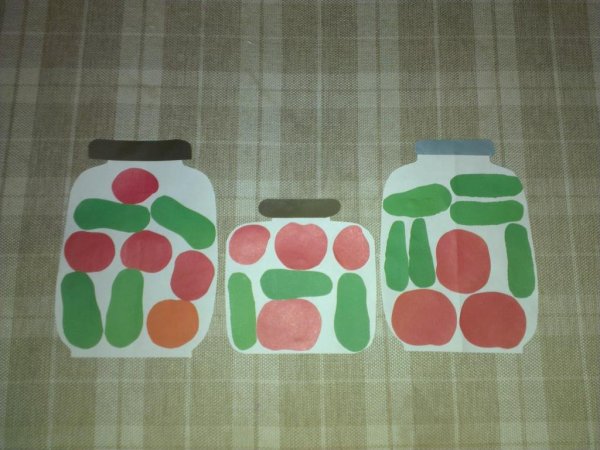 Аппликация овощи в банкет