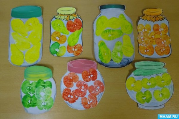 Рисование банка с овощами в старшей группе