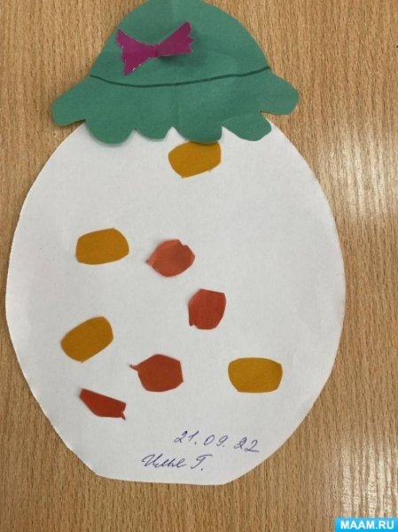 Аппликация банка варенья для Карлсона старшая группа