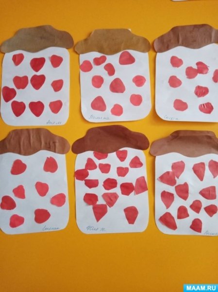 Аппликация банка с вареньем старшая группа