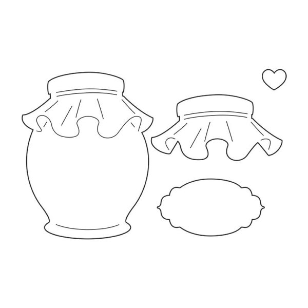 Аппликация баночка с вареньем