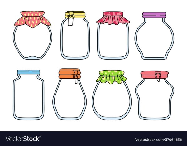 Баночка варенья контур