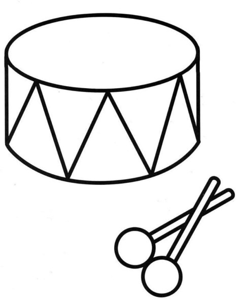 Раскраска музыкальные инструменты для детей