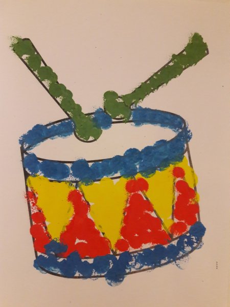 Аппликация барабан