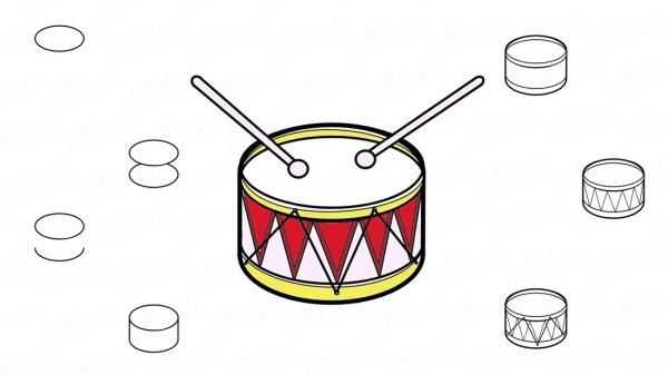 Барабан карандашом