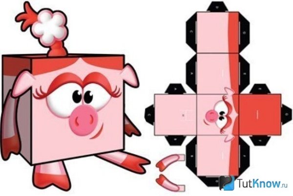 Развёртки из бумаги Смешарики