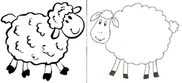 Аппликация барашек