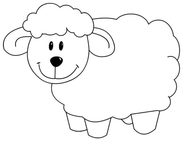 Овечка раскраска для детей