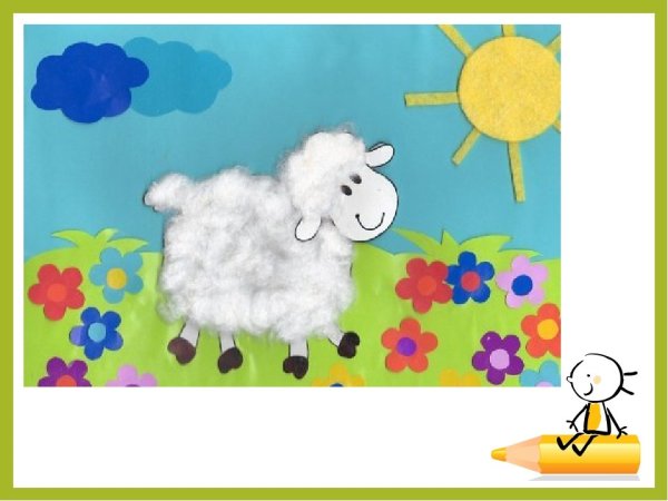 Аппликация Овечка