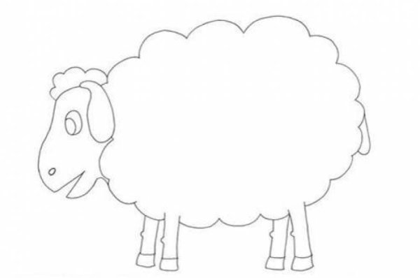Трафарет барашка для аппликации