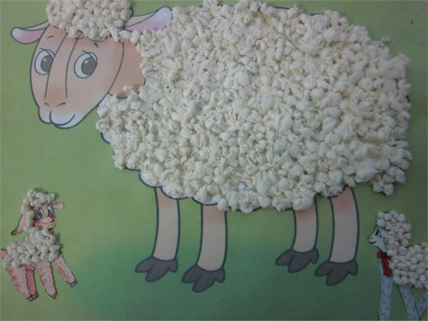 Аппликация из комочков бумаги