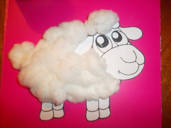 Овечка из ваты