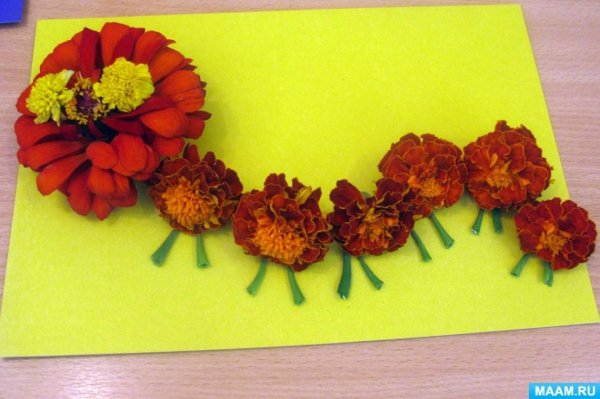 Поделка из бархатцев