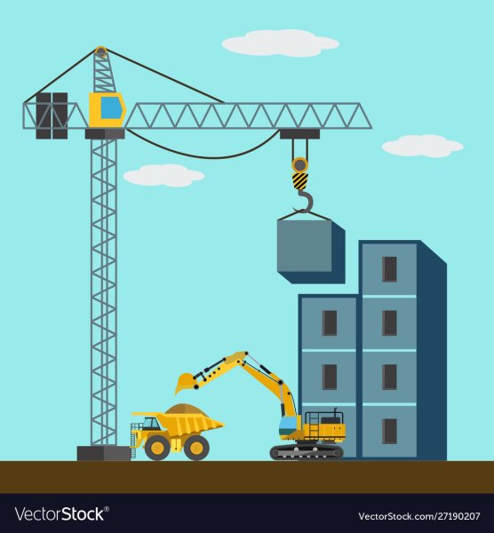 Рисование строительного крана