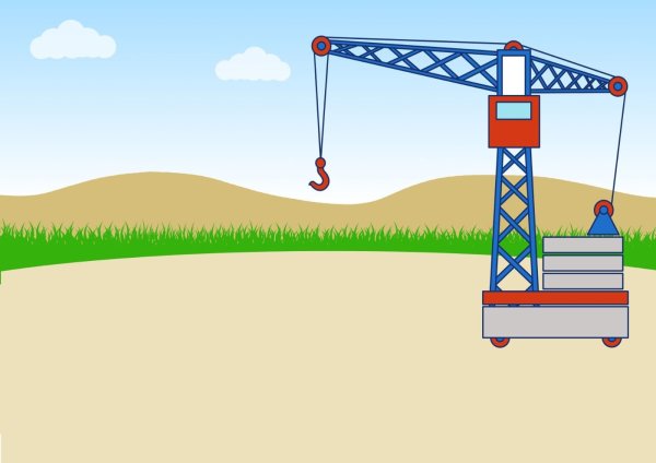 Рисование подъемный кран