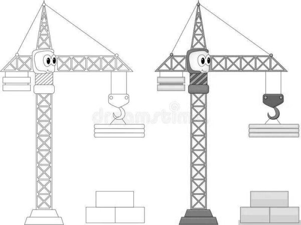 Подъемный кран раскраска