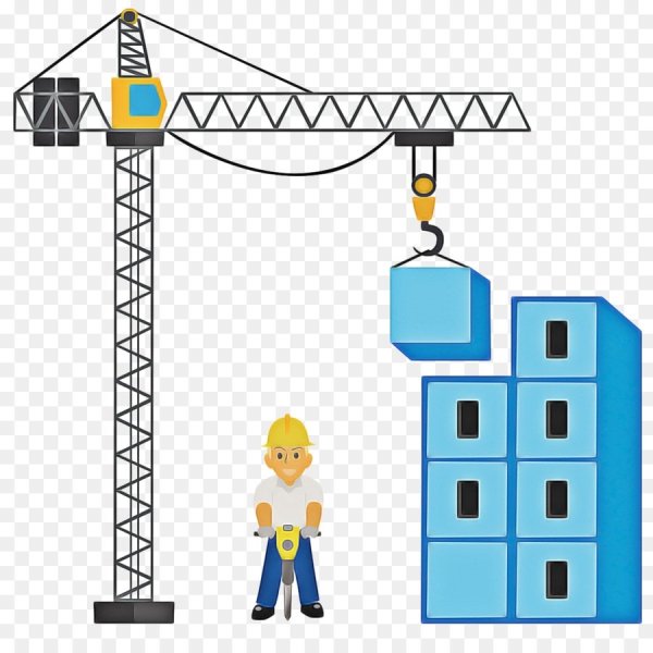 Мультяшное подъемный кран