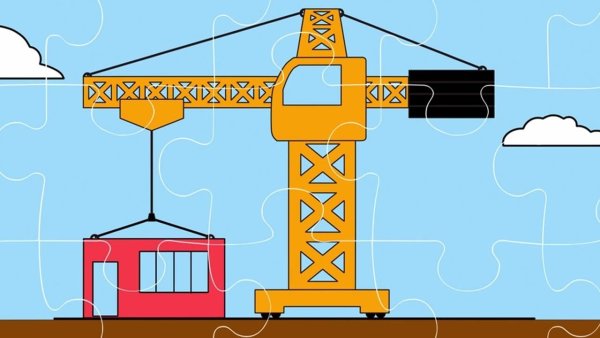 Рисование подъемный кран