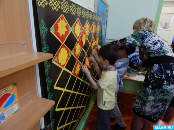 Аппликация Башкирский ковер в старшей группе