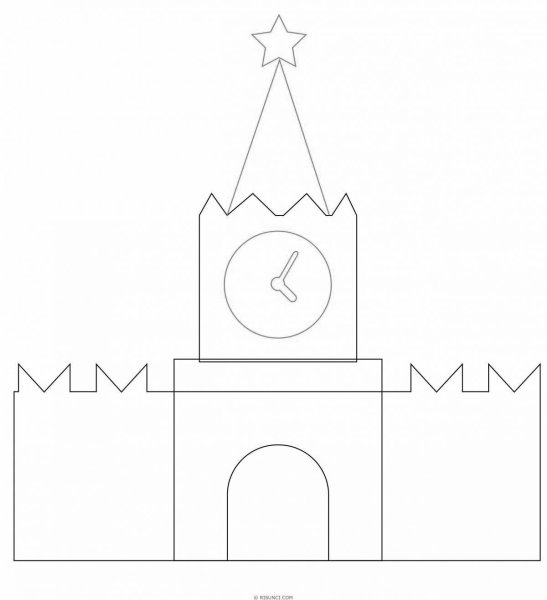 Спасская башня Кремля для детей