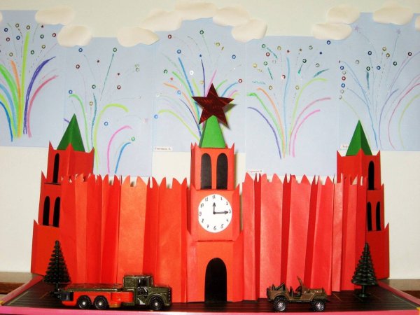 Пластилинография Спасская башня Кремля