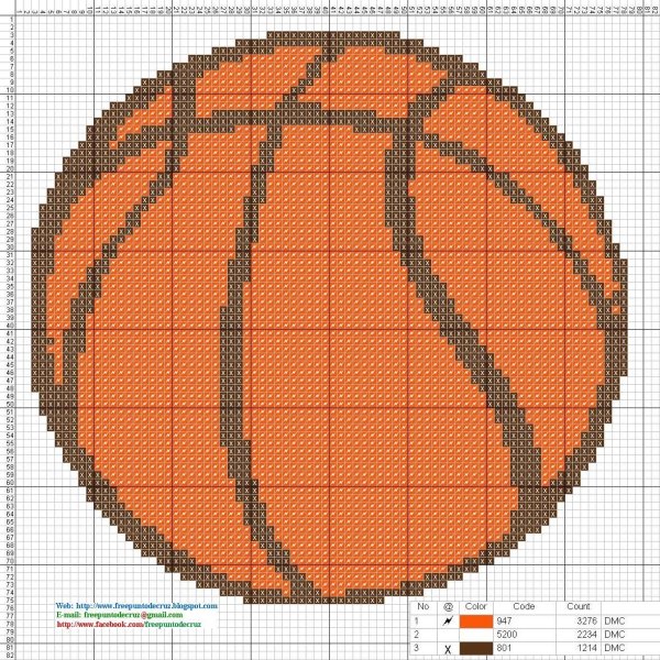 Вязаный баскетбольный мяч