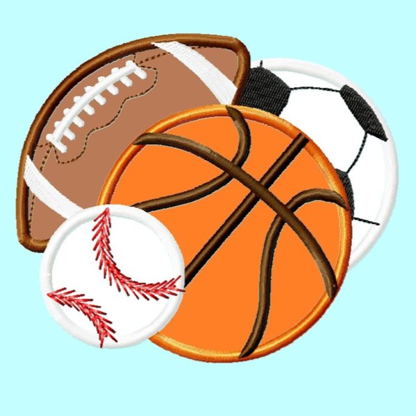 Аппликация спорт мячи