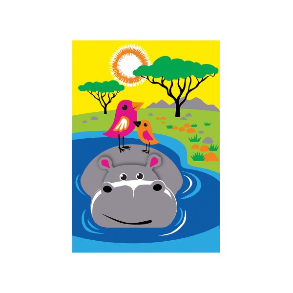 Аппликация Бегемотик