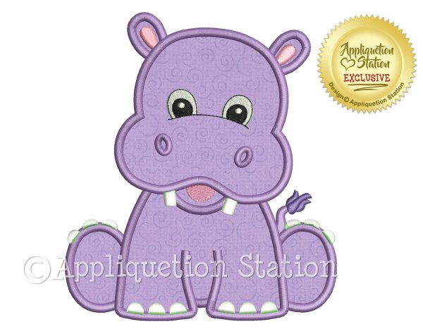 Аппликация Бегемотик