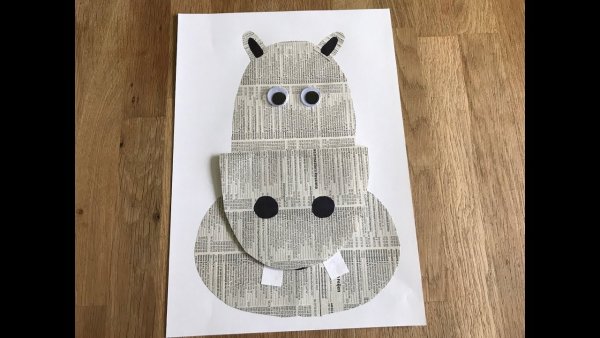 Аппликация из газеты для детей