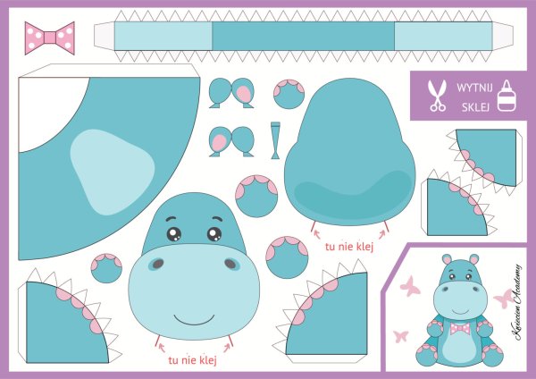 Аппликация Бегемот