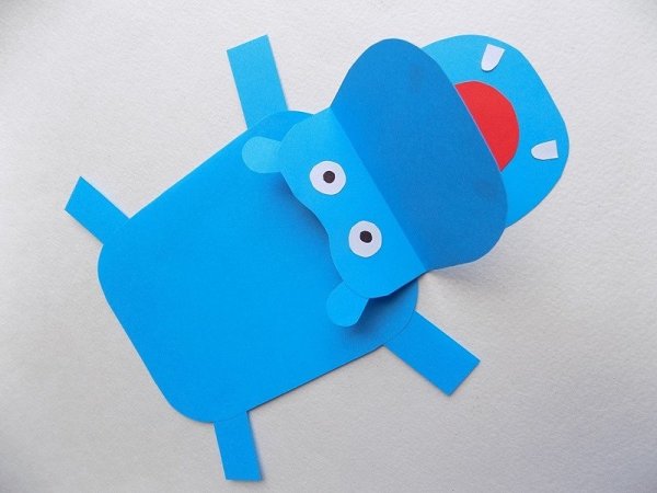 Бегемот поделка из бумаги