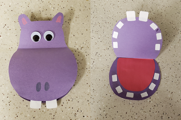 Бегемот поделка из бумаги