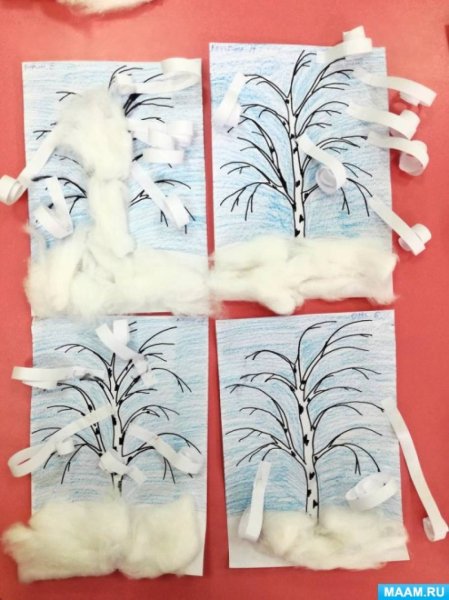 Нетрадиционное рисование в старшей группе зима