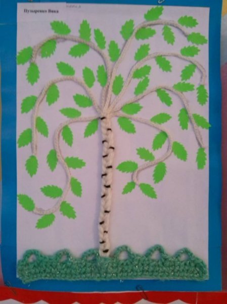 Аппликация Березка