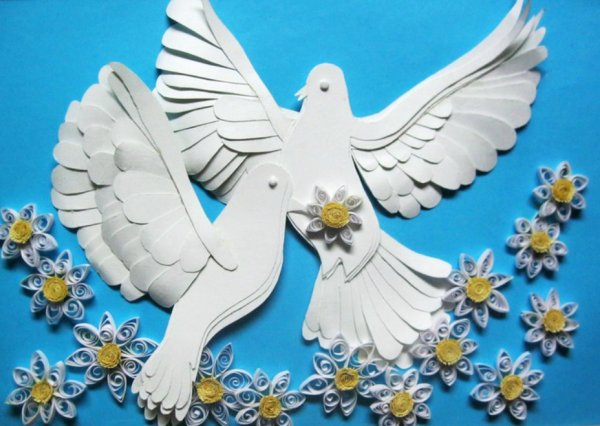 Голубь мира поделка из бумаги