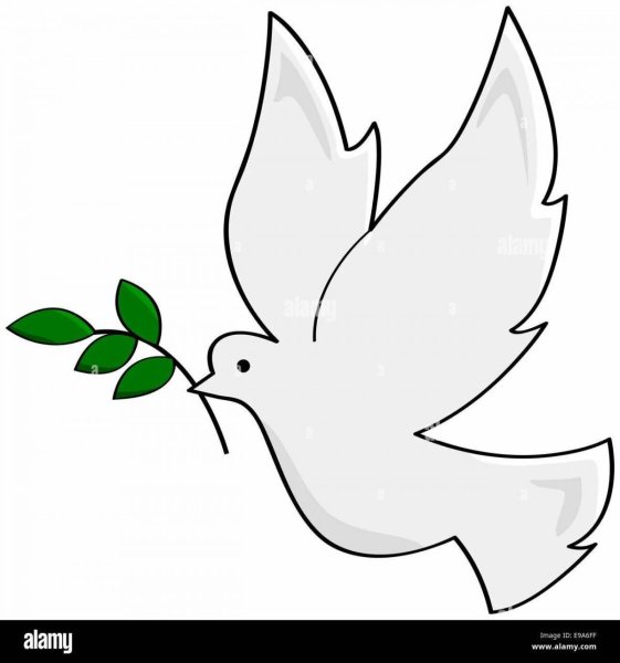 Трафарет голубя для вырезания