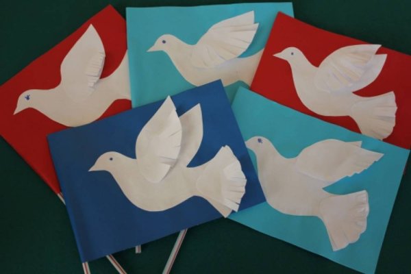 Аппликация голубь мира