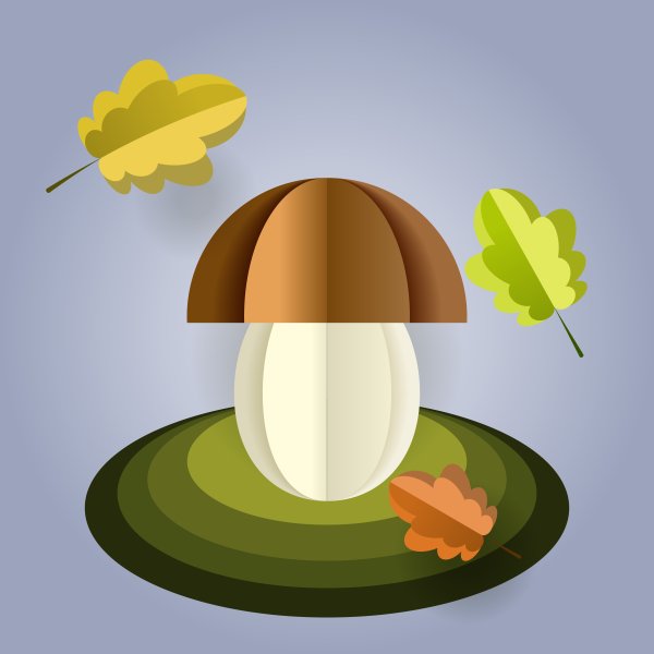 Объемный гриб