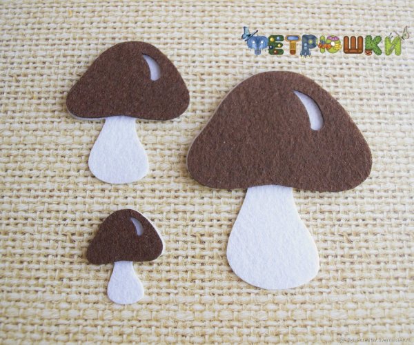 Грибочки из фетра