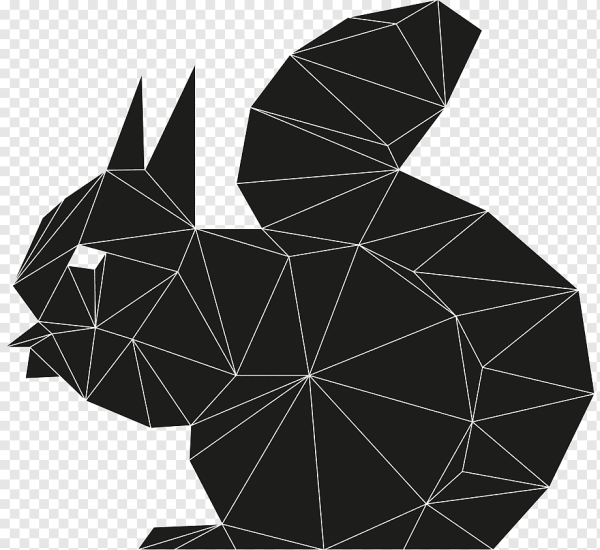 Белочка из геометрических фигур