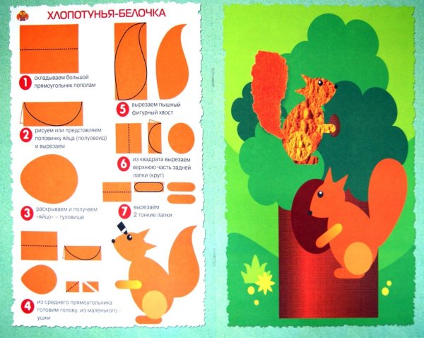 Аппликация белка в старшей группе