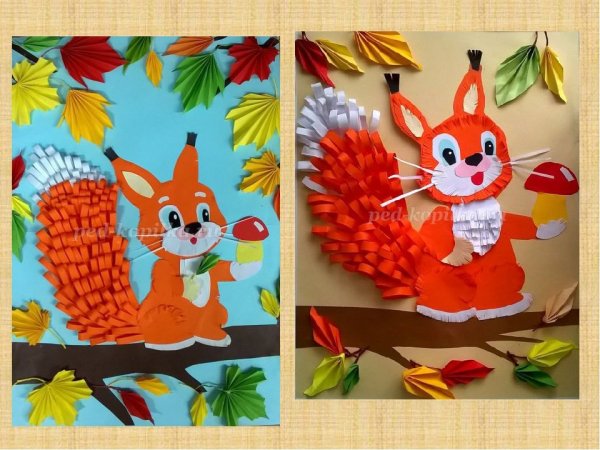 Аппликация Белочка